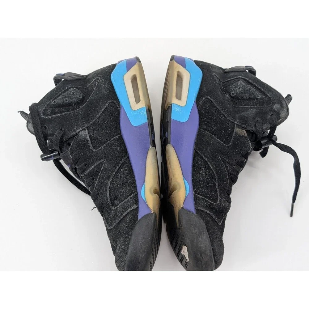 Nike Air Jordan 6 Retro Aqua Size 7 Y Boys Basketball Sneakers Fair Condition